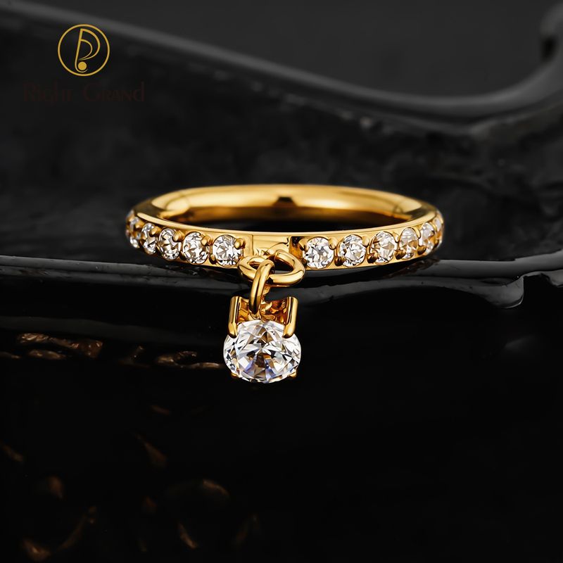 Right Grand ASTM F136 Titanium 16G Dangle CZ Hinged Clicker Segment Hoop Ring Daith Earring Septem Nose Piercing