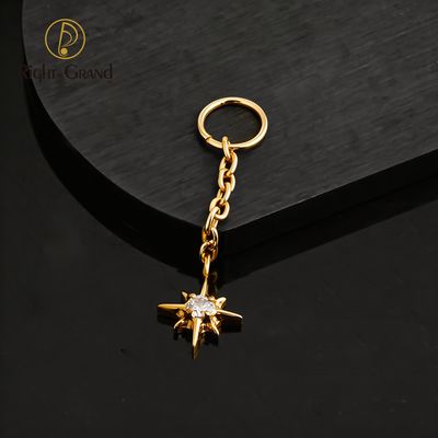 Right Grand ASTM F136 Titanium Starlight Drop Ring Charm for Ear Lobe Dangle Hoop Huggie Earrings