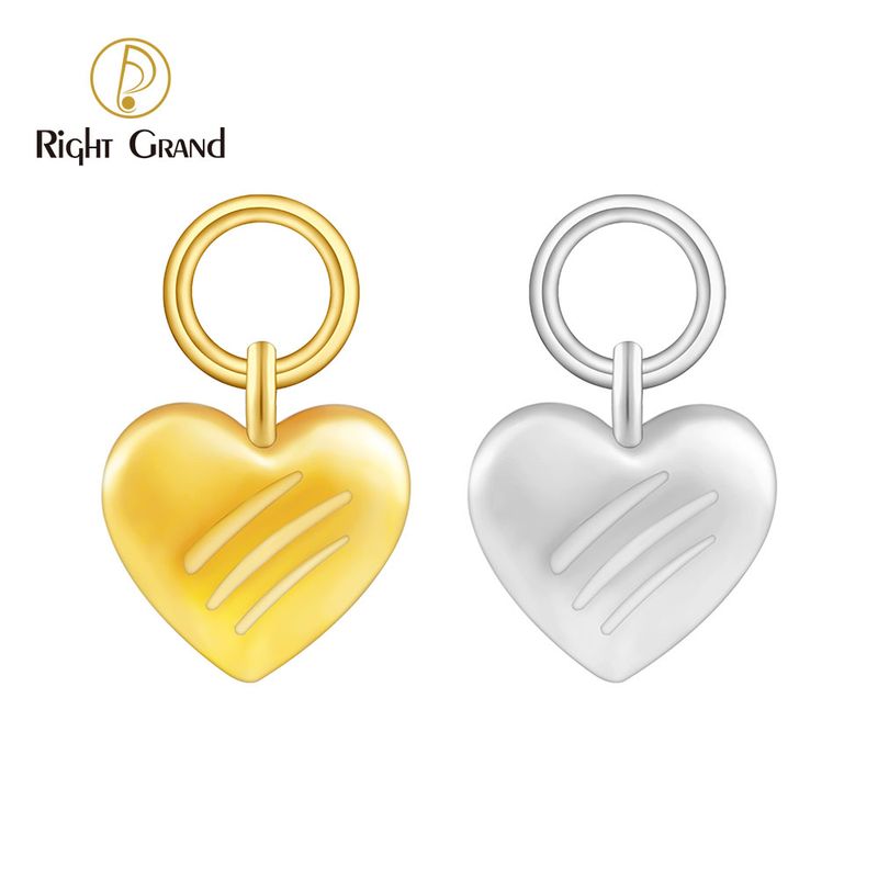 Right Grand Titanium Lacerated Heart Drop Ring Charm for Ear Lobe Dangle Hoop Huggie Earrings