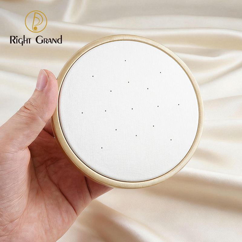 Right Grand High Quality Fiberboard Leather Round Display Stand for Piercing Body Jewelry Modern Display Holder with 12 Holes
