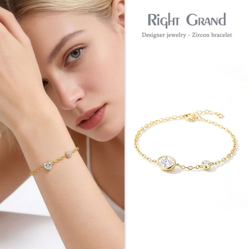 Right Grand 316L Stainless Steel CZ Charm Snake Chain O Chain Jewelry Set Bracelet Necklace Designer Jewelry Set Fashion Accessories