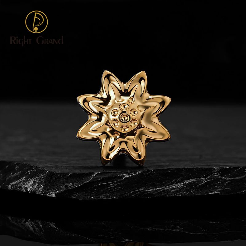 Right Grand Titanium 16G/18G Threadless Push Pin Daisy Flower Labret Ring 16G Flat Back Cartilage Stud Earring Conch Helix Lip Piercing Jewelry