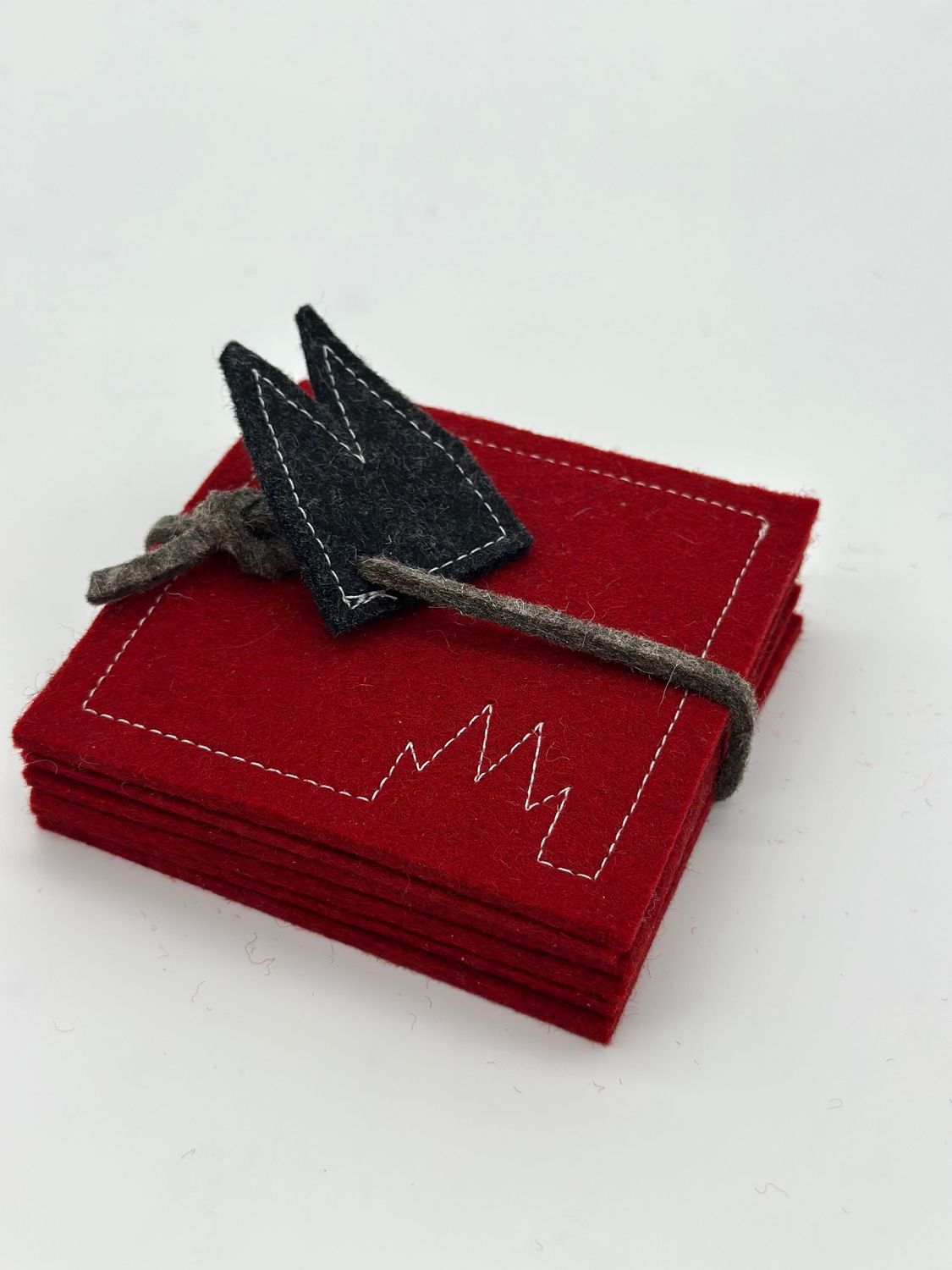 Untersetzer - Filz (6 Stück, rot)