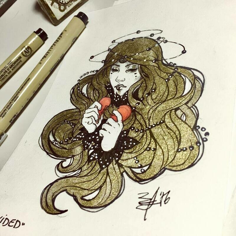 Inktober 2017,  Day 2, &quot;Divided&quot;