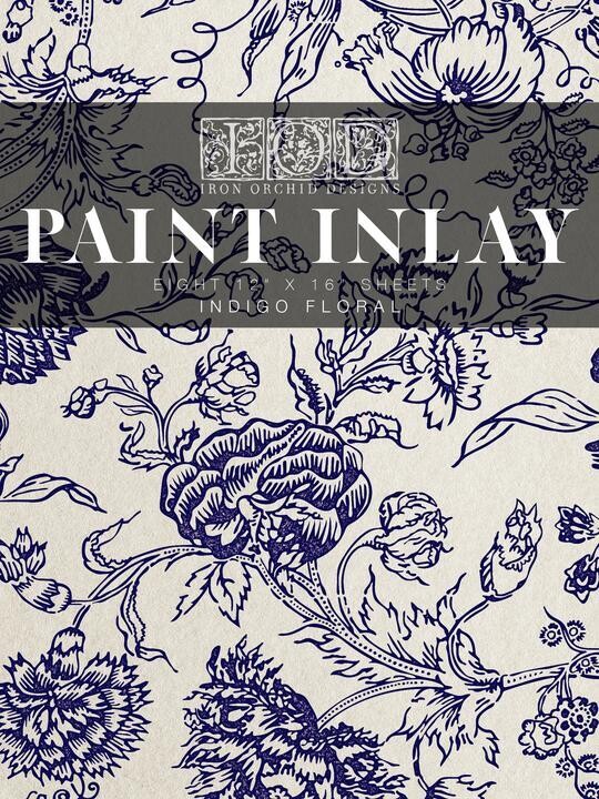 IOD - Indigo Floral Paint Inlay