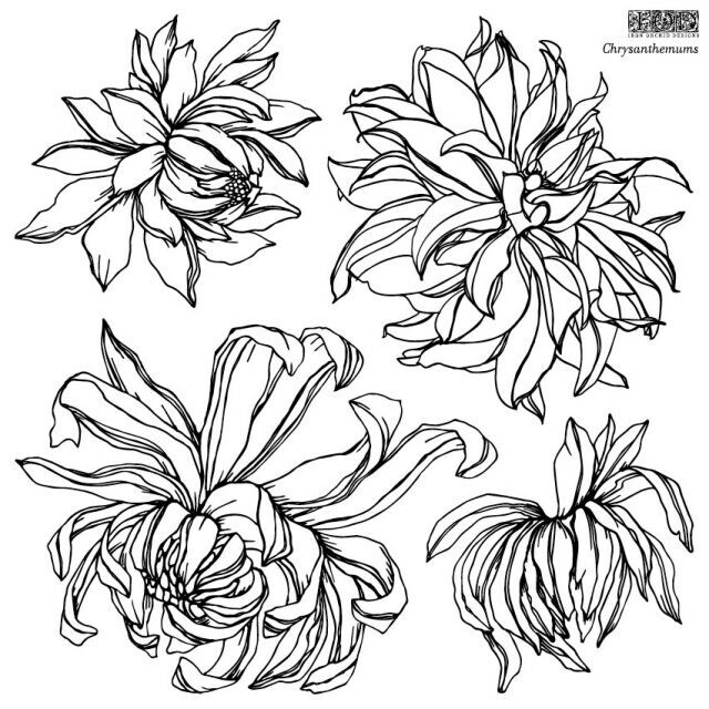 Chrysanthemums Decor Stamp