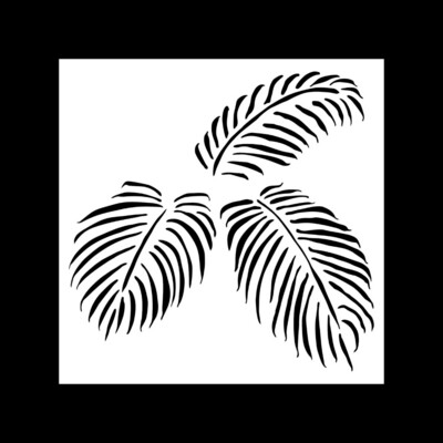 FS91 Palm Leaves Stencil