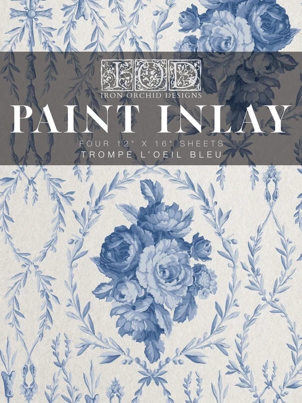 Iron Orchid Designs - Trompe L&#39;Oeil Bleu Paint Inlay