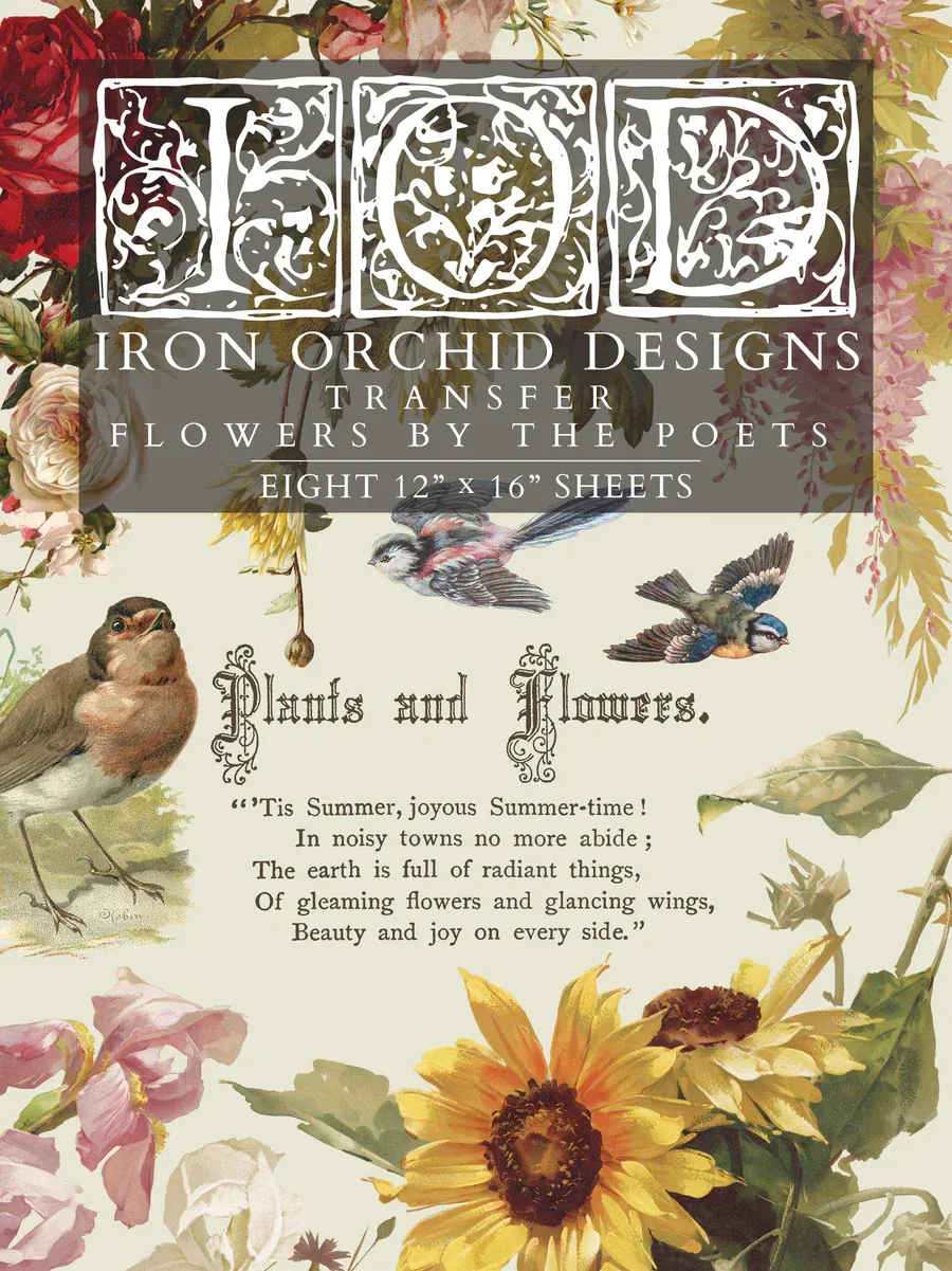 Flowers by the Poets Decor Transfer