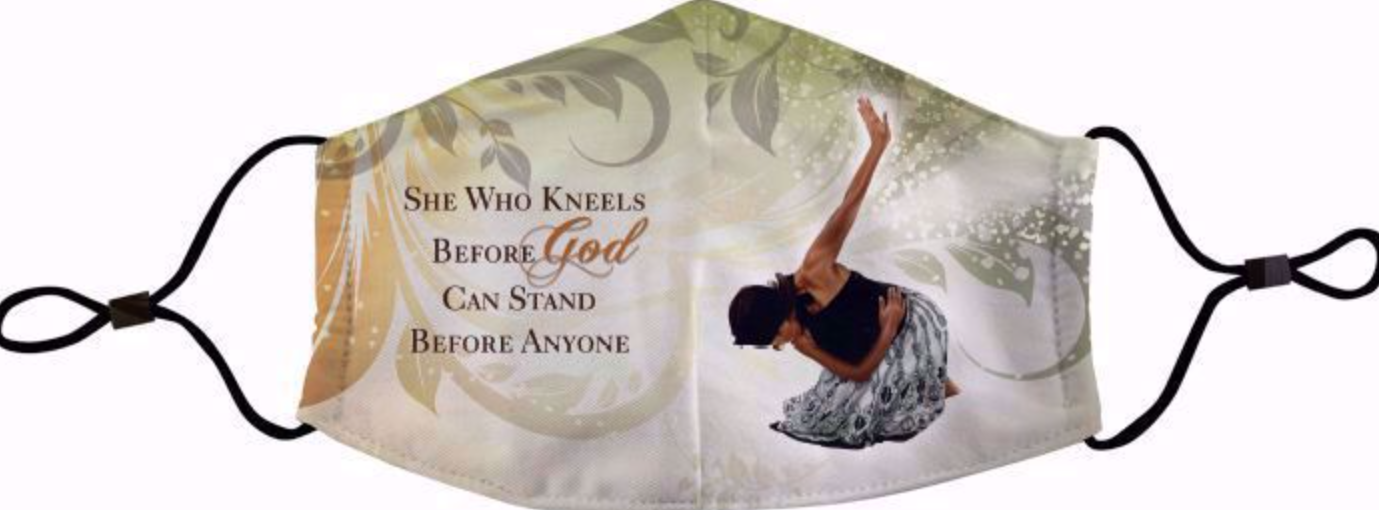 She Who Kneels Face Mask