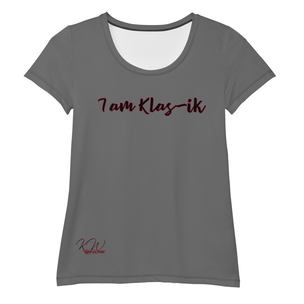 KW Gray Women's Athletic T-shirt
