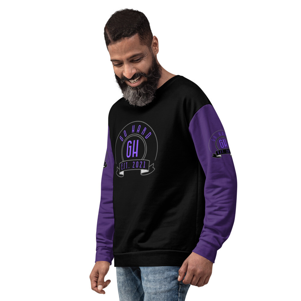 Men's Purple And Black Go Hard Sweatshirt