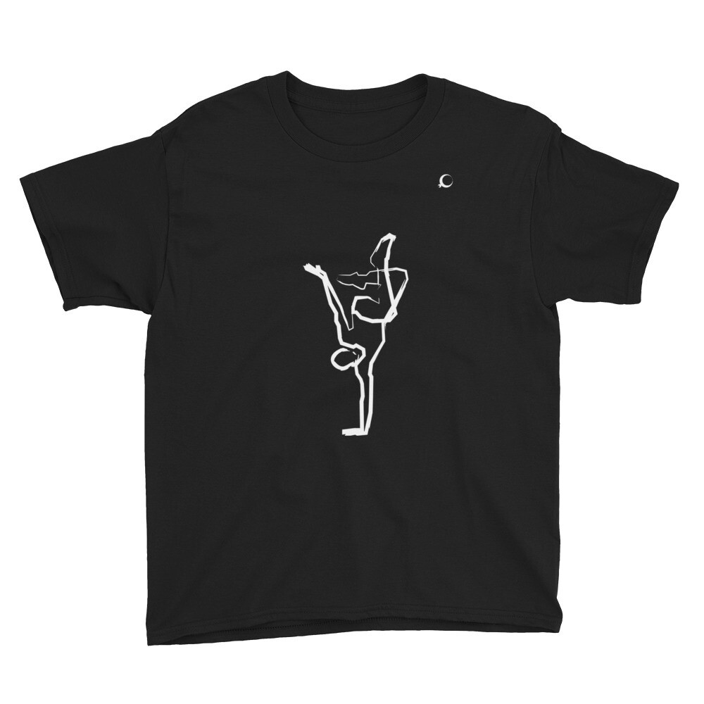 Youth Short Sleeve T-Shirt, Color: Black, Size: XS