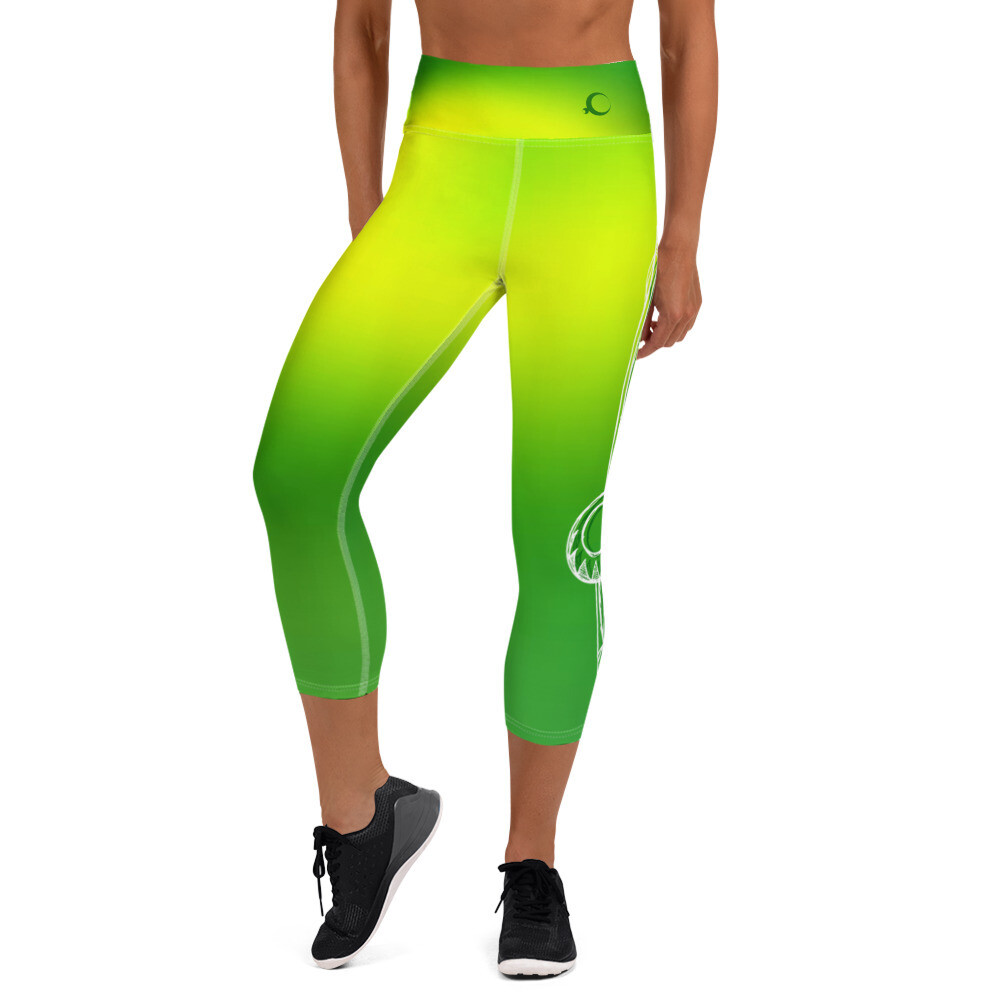 High Waisted Capri Leggings, Size: XS