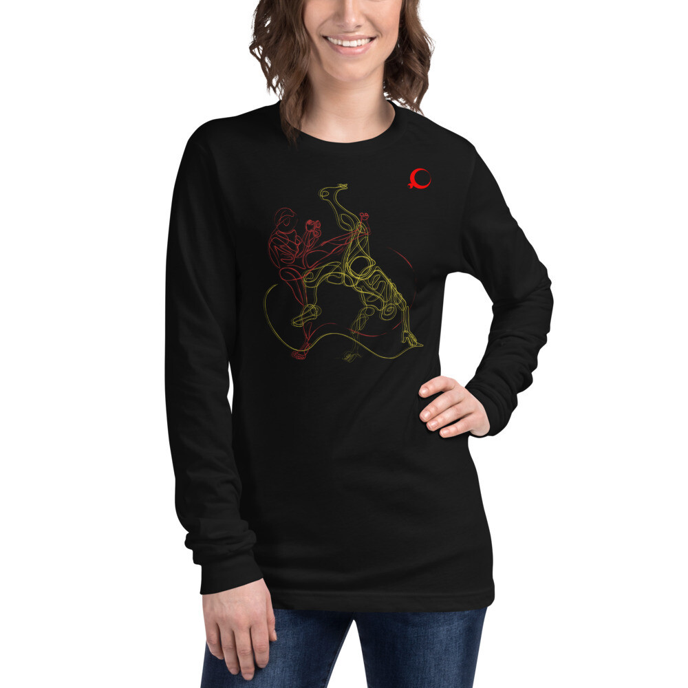 Unisex Long Sleeve Tee, Color: Black, Size: XS