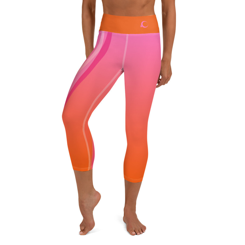 High Waisted Capri Leggings, Size: XS