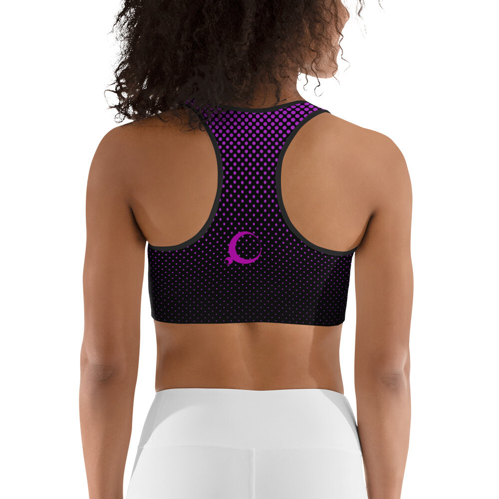 Sports bra, Color: Black, Size: XS