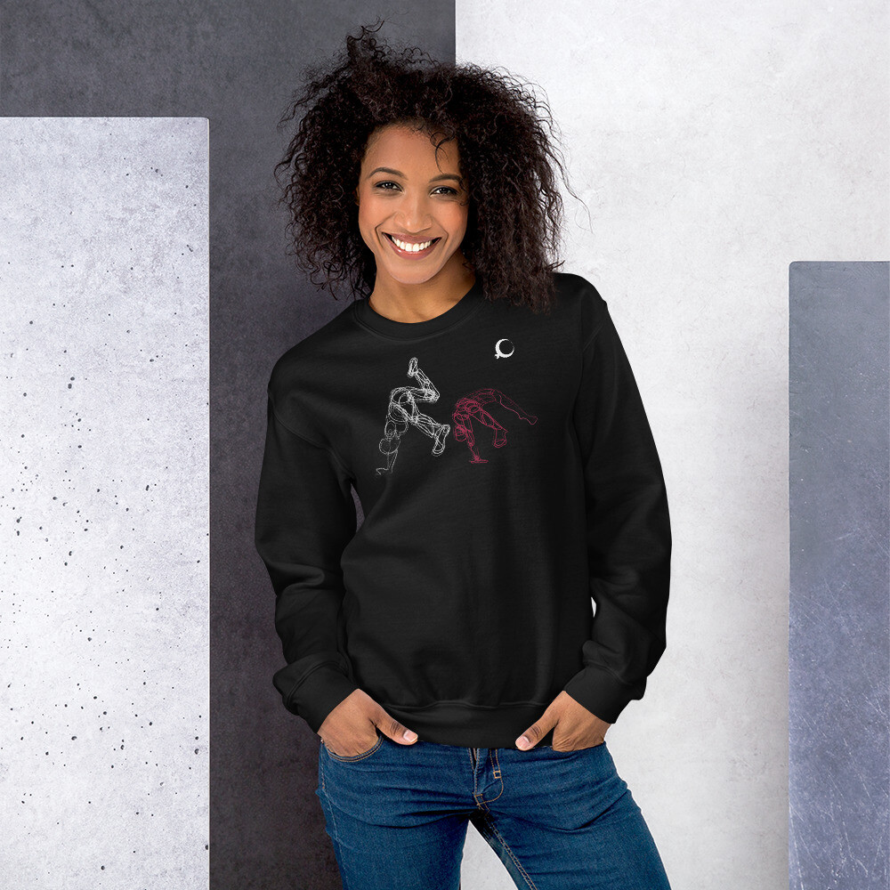 Unisex Sweatshirt, Color: Black, Size: S
