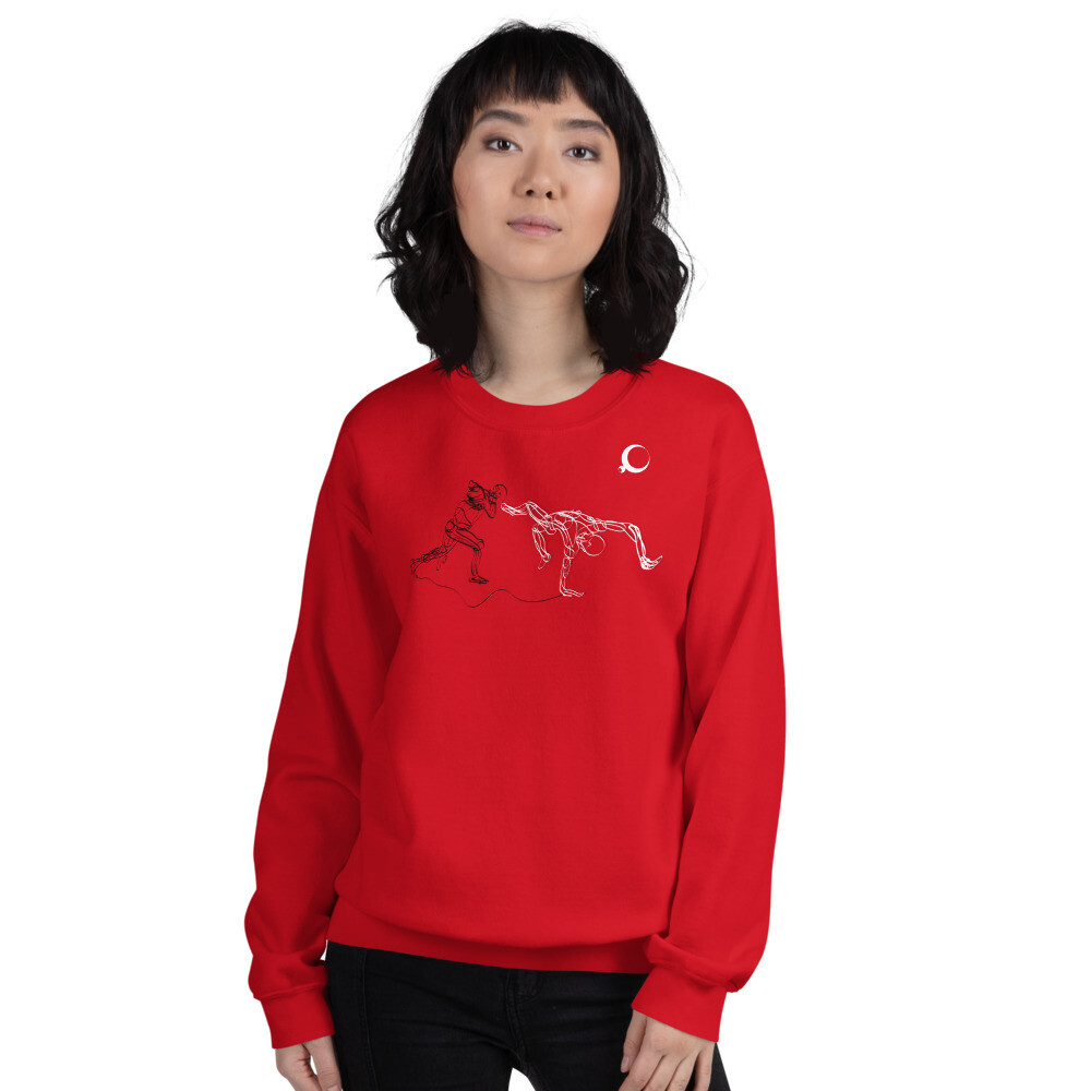 Unisex Sweatshirt, Color: Red, Size: S