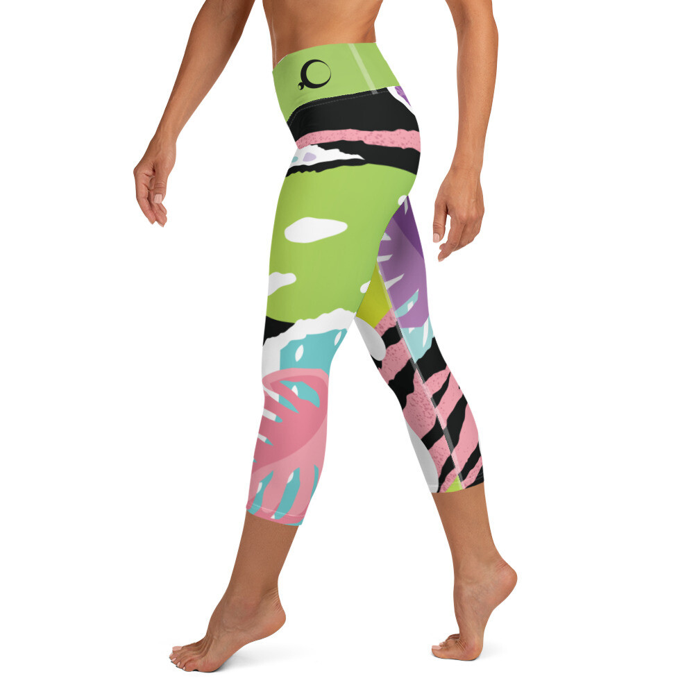 High Waisted Capri Leggings, Size: XS