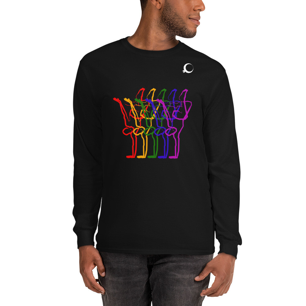 Men’s Long Sleeve Shirt, Color: Black, Size: S