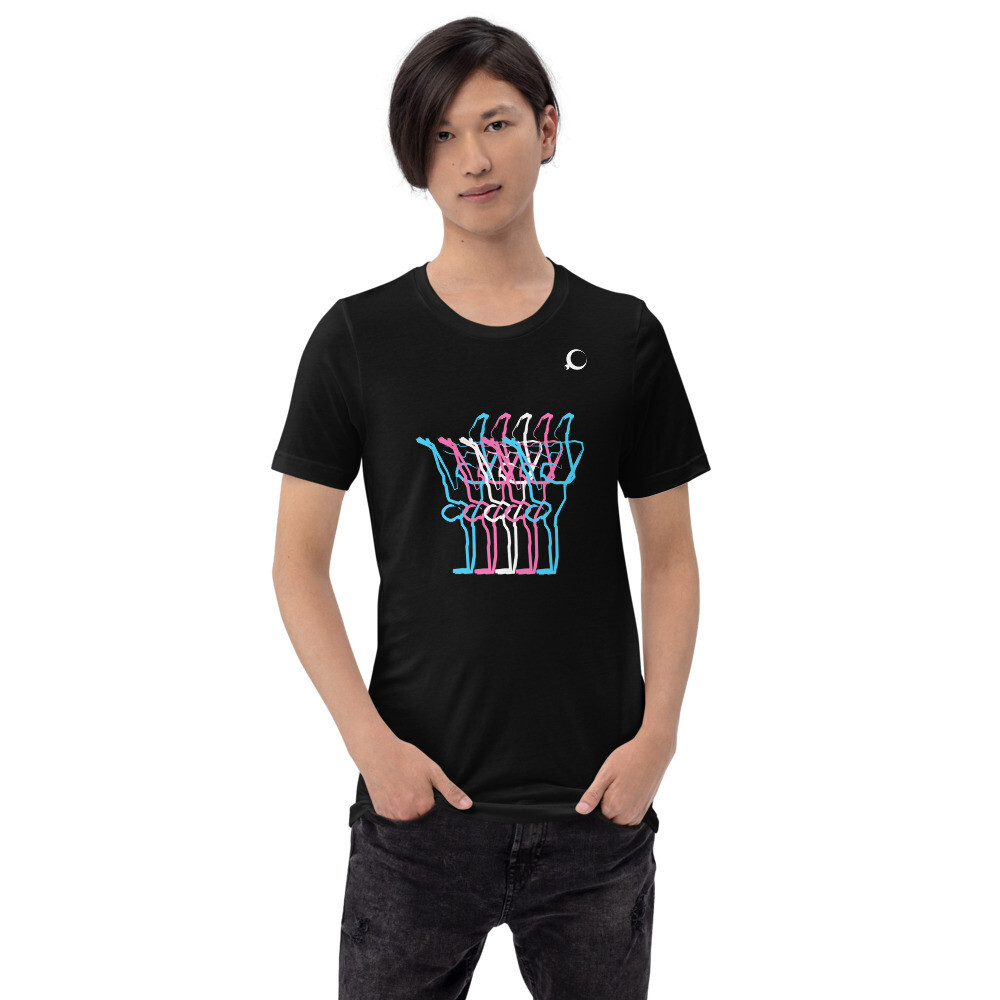 Short-Sleeve Unisex T-Shirt, Color: Black, Size: XS