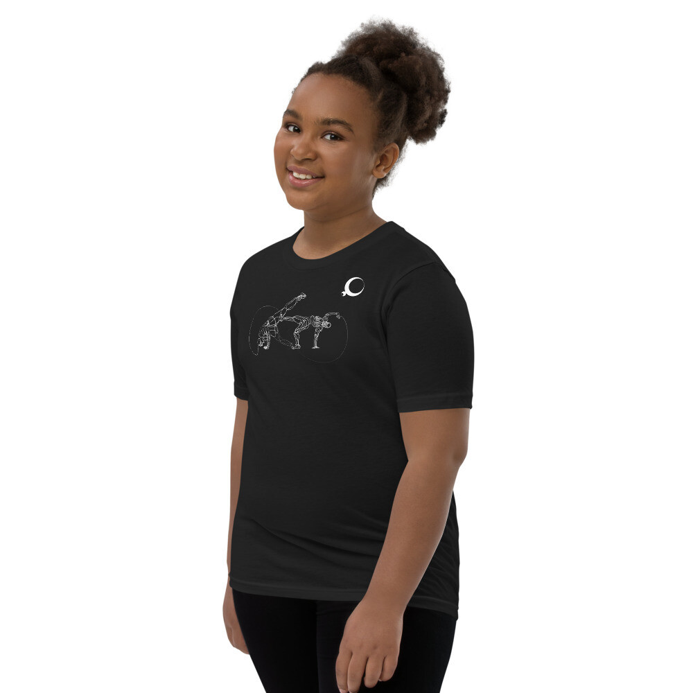 Youth Short Sleeve T-Shirt, Color: Black, Size: S