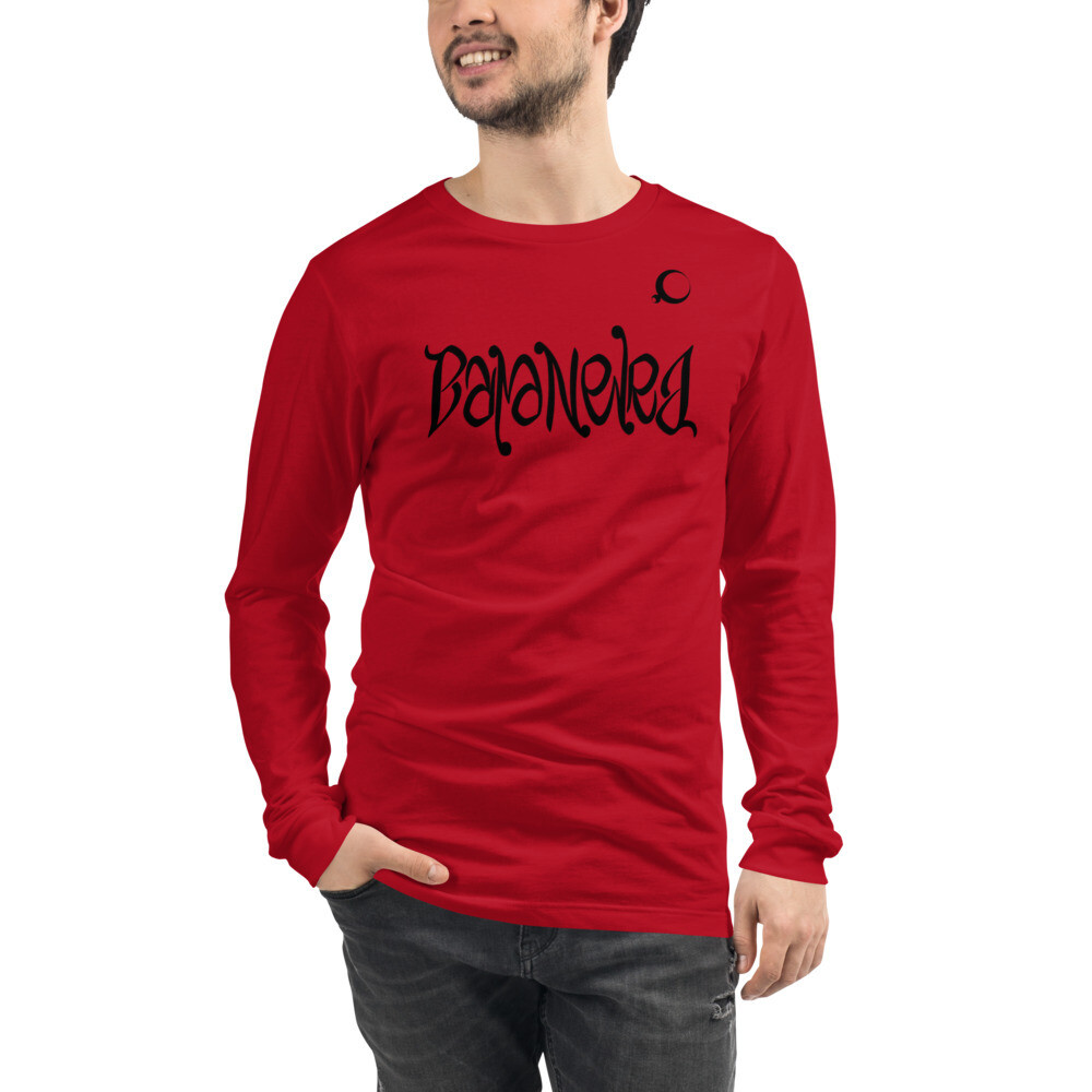 Unisex Long Sleeve Tee, Color: Red, Size: XS