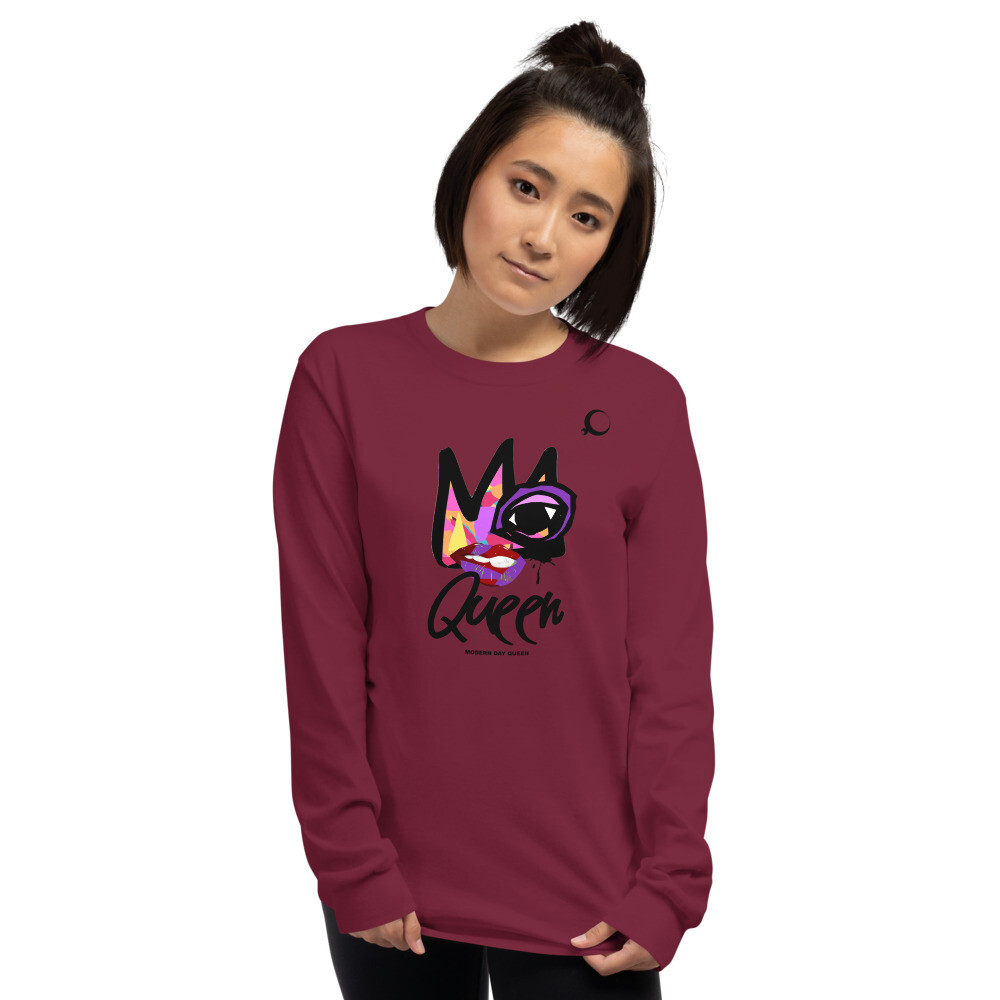 Long Sleeve Shirt, Color: Maroon, Size: S