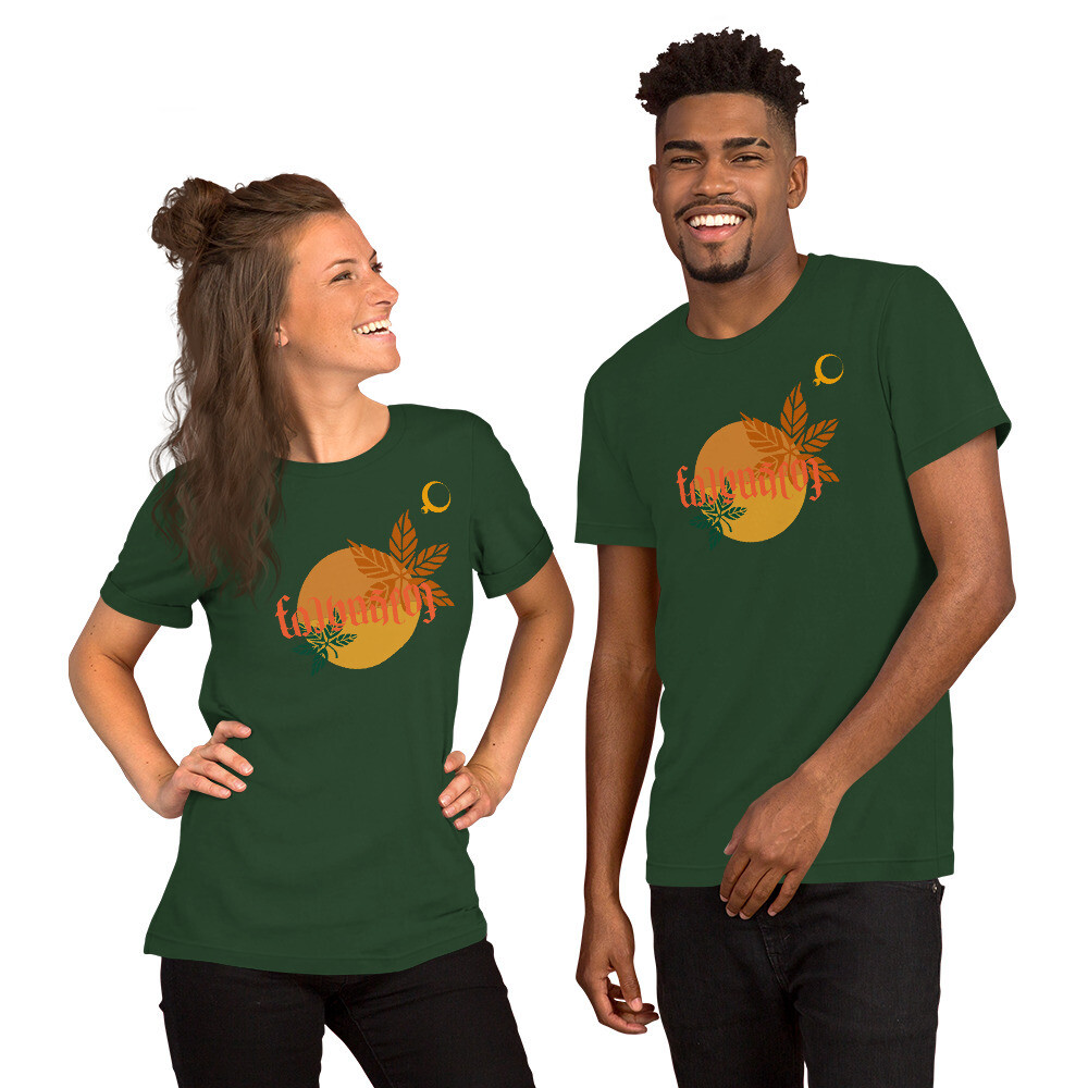 Short-Sleeve Unisex T-Shirt &quot;Folha Seca&quot;, Color: Forest, Size: S