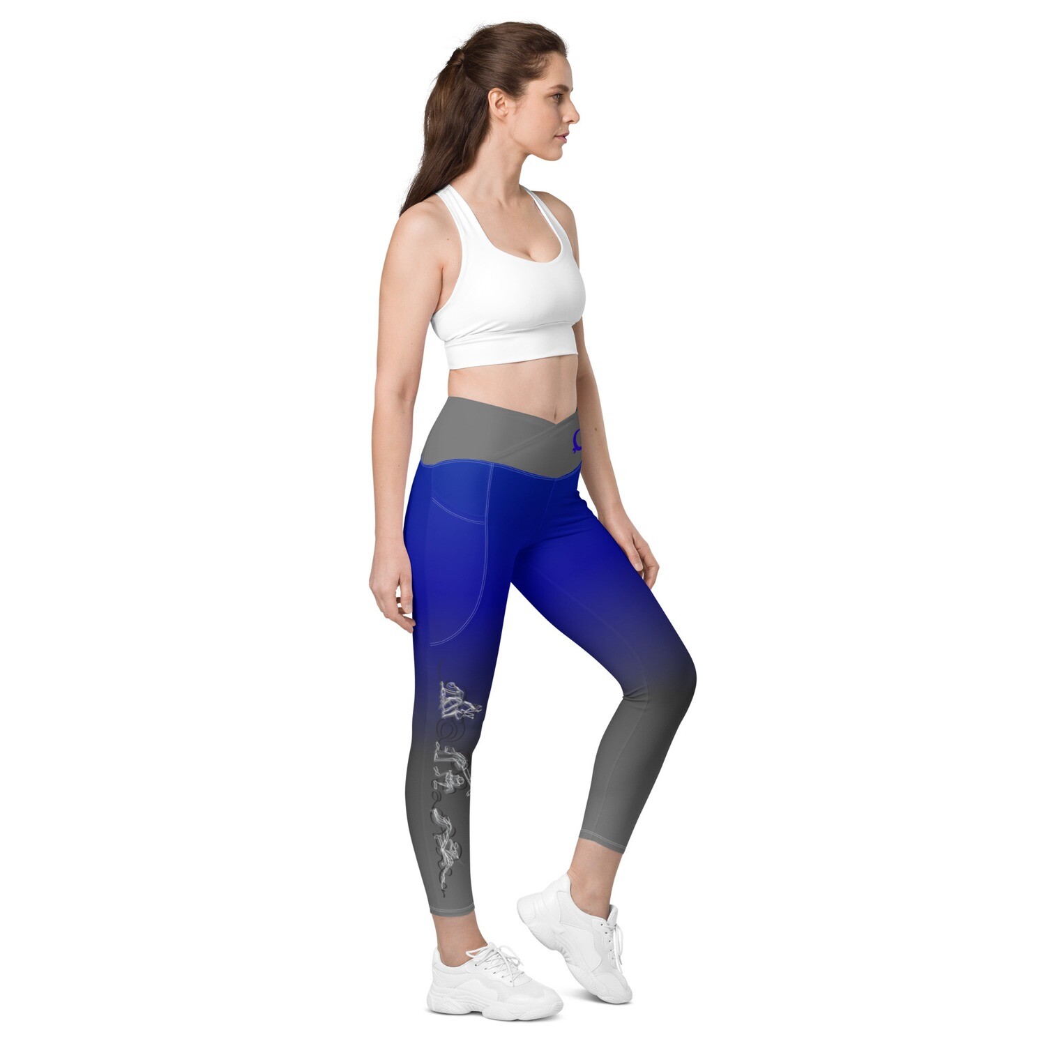 Crossover leggings with pockets