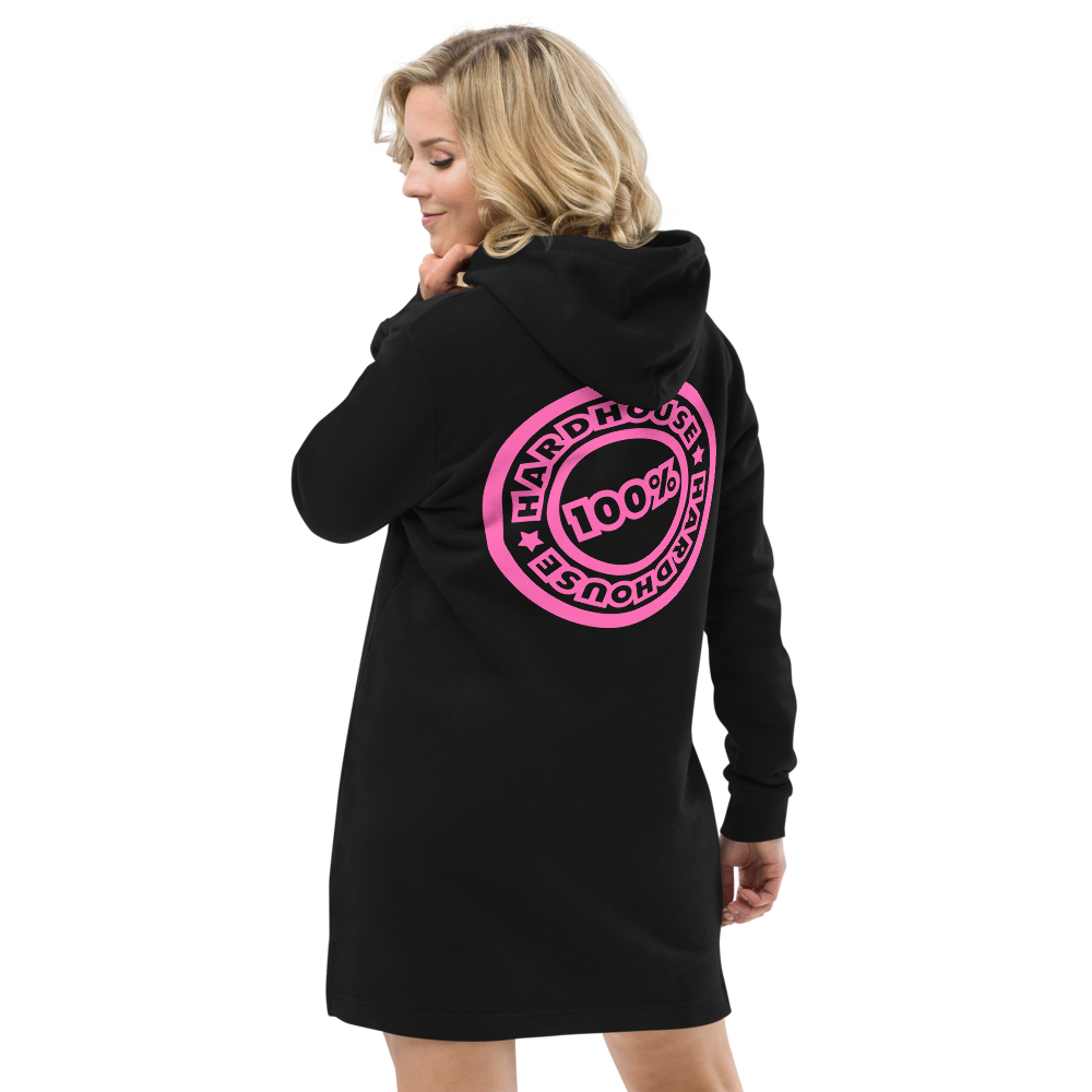 100% Black/Pink Hoodie dress