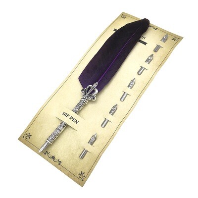 Elegant, Purple Feather Pen w/Nibs (Prophetic Scribes)