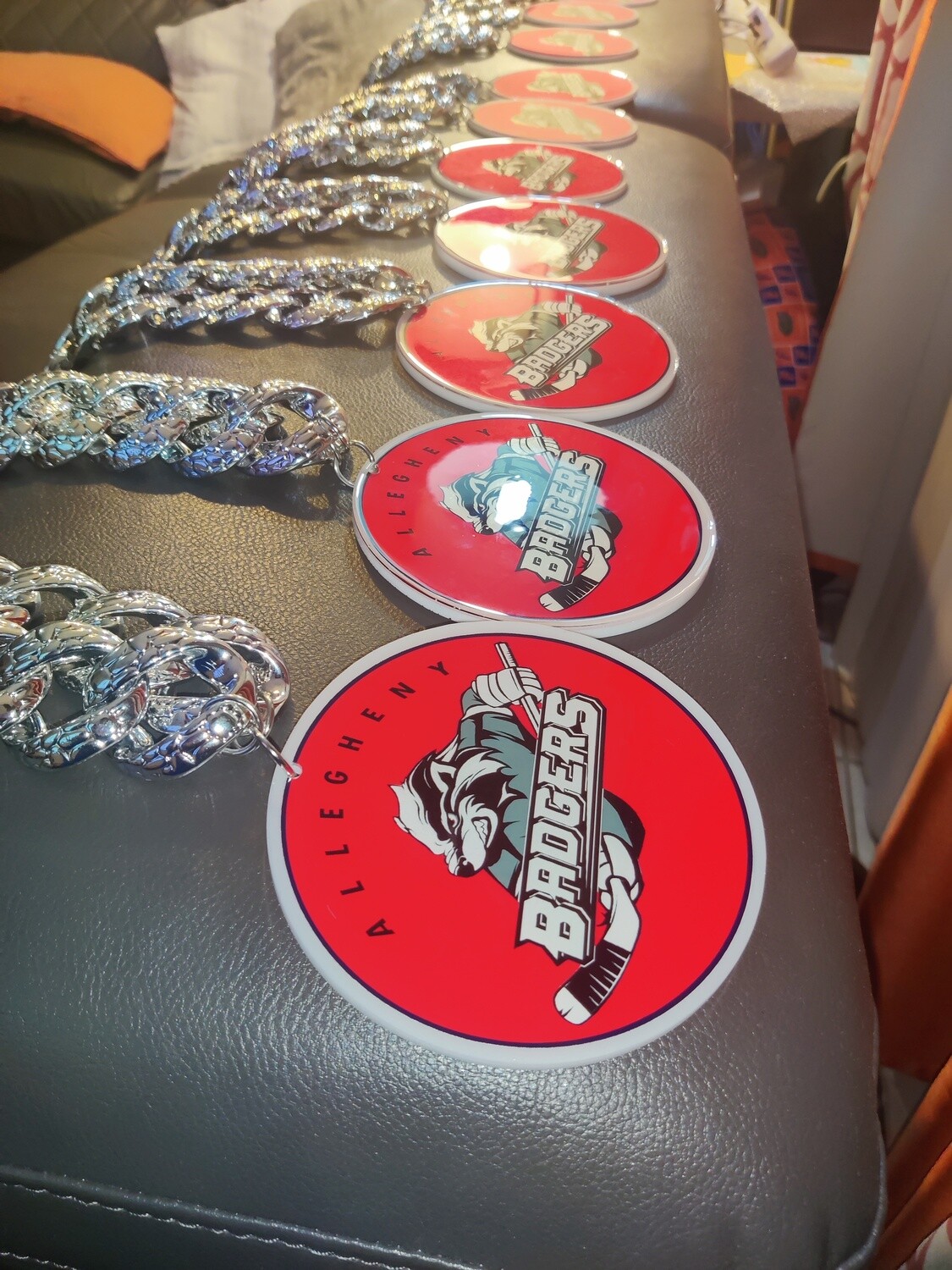 Medallions with Bling Chain Fully Customizable