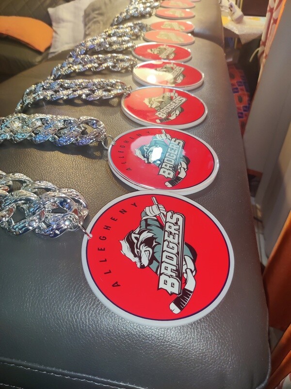 Medallions with Bling Chain Fully Customizable