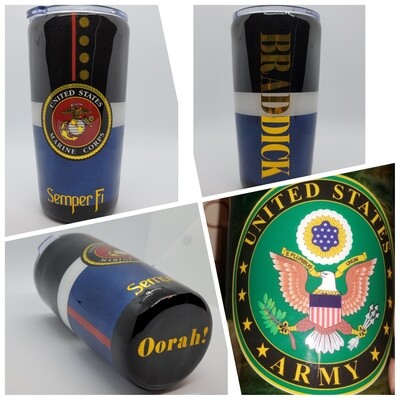 Sports &amp; Military Themed Tumblers