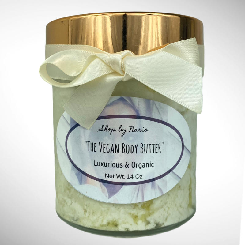 &quot;The Teaser&quot; Organic, Vegan, Luxurious, Whipped Homemade Body Butter with Shea Butter Anti-Aging Cream 14 oz.