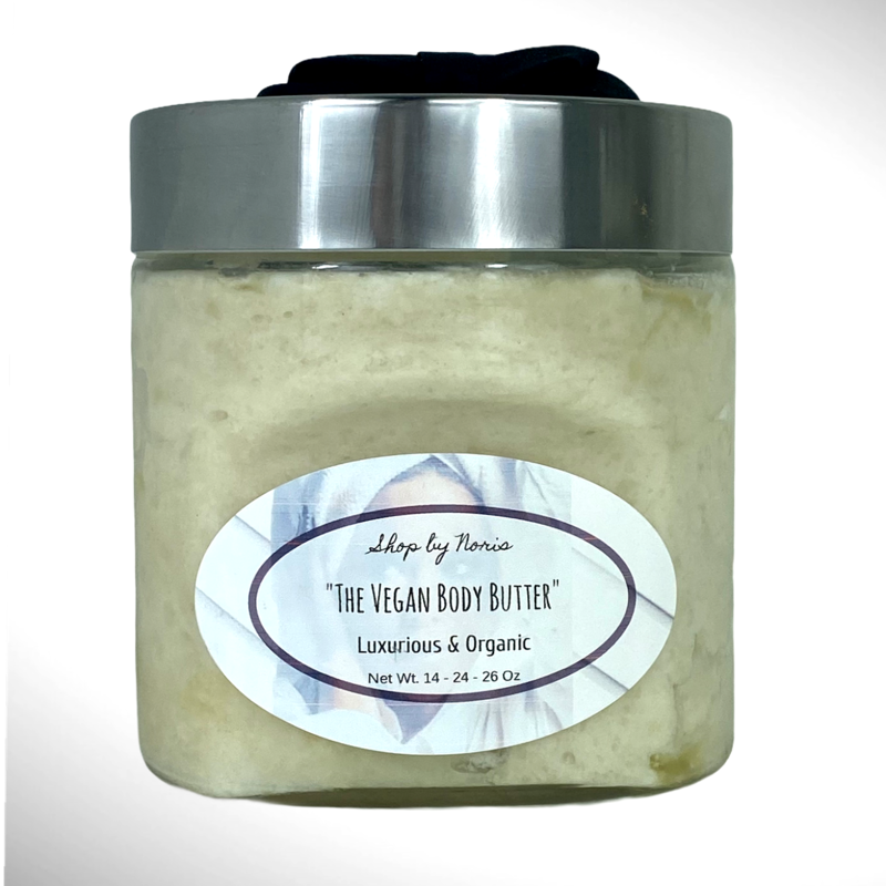 The Organic Vegan, Luxurious, Whipped, Homemade Body Butter with Shea Butter Anti-Aging Cream ~Mega Jar 26 oz.~