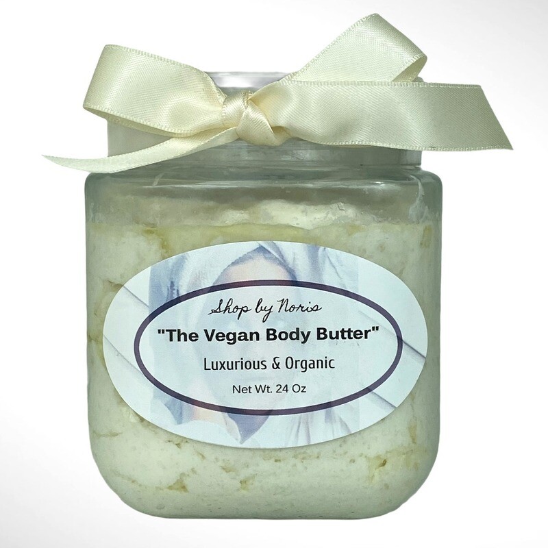 The Organic, Vegan, Luxurious, Whipped Homemade Body Butter with Shea Butter, Jojoba, Anti-Aging Cream 24 oz.