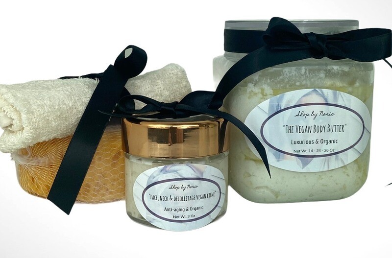 "The Zen" Bundle, Includes: The Luxurious Vegan Body Butter with Shea, Moroccan oil, Vitamin E & The Vegan"Kiss my Face & Neck Cream" Our Best Seller! "The Zen" Bundle, Includes: The Luxurious Vegan Body Butter with Shea, Moroccan oil, Vitamin E & The Vegan"Kiss my Face & Neck Cream" Our Best Seller!