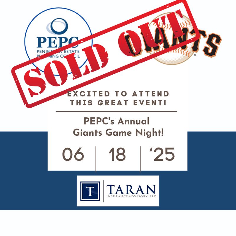 PEPC's Annual Giants Game Night!  June 18, 2025