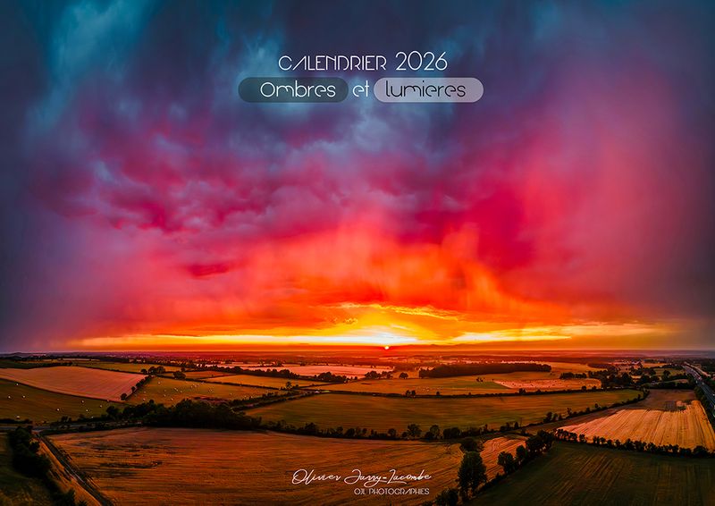 Calendrier 2026 &quot;Ombres et Lumières&quot;