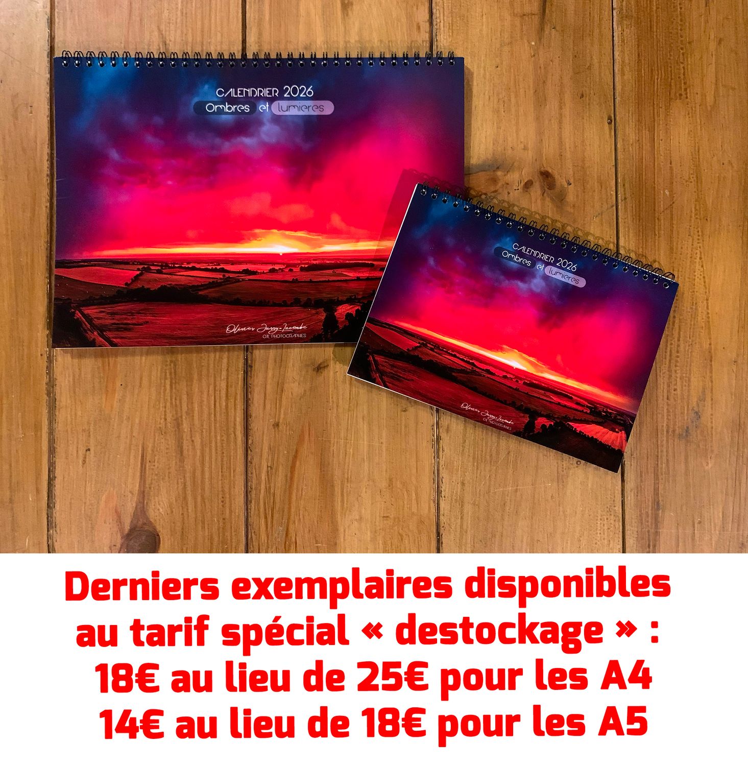 Calendrier 2026 "Ombres et Lumières"