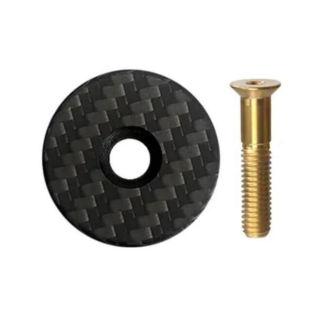 TOP CAP FIBRA DE CARBON DORADO