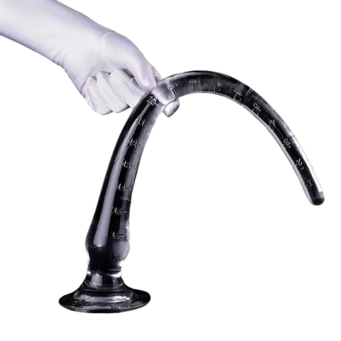 Dildo Plug Anal Transparente Extra Largo 40cm Entrenador Transparente