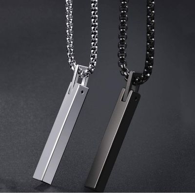 Collar Dije Cadena Acero Inoxidable Geometrico