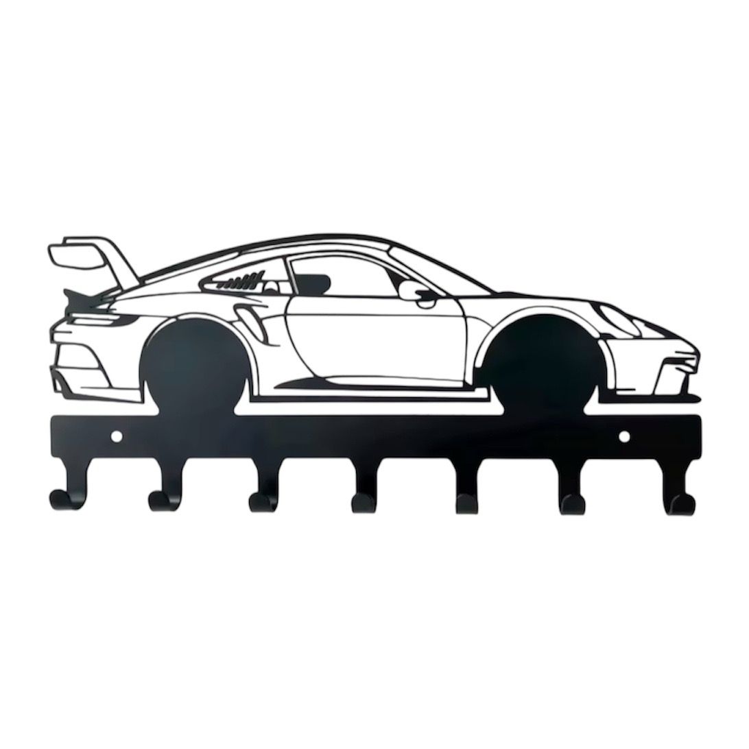 Porta llaves de pared silueta Porsche