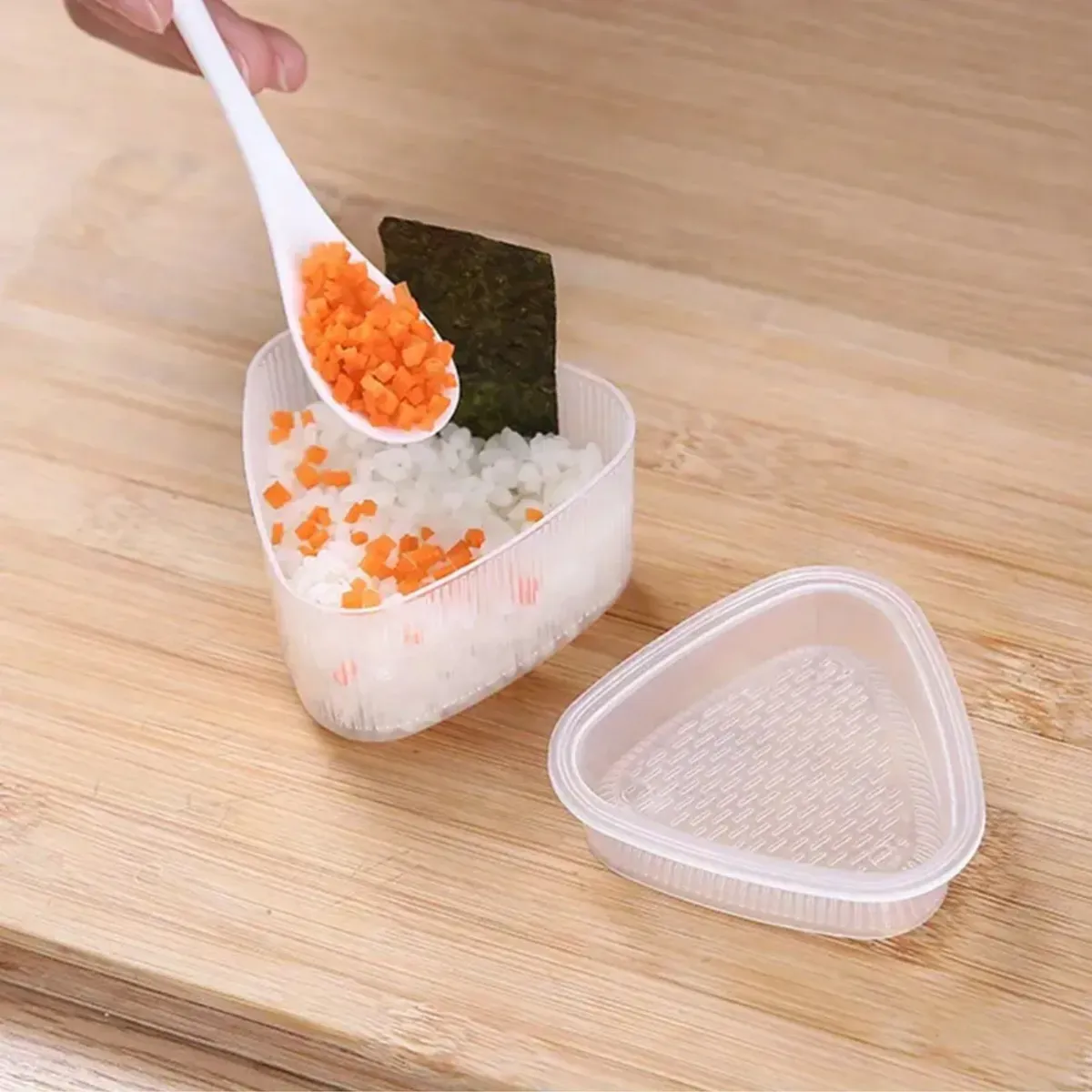 2 Moldes Triangulares Para Sushi Bola Arroz Al Vapor