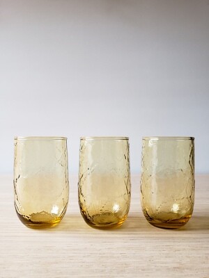 Set of (3) Small Vintage Anchor Hocking Sherwood Tumblers