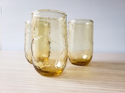 Set of (3) Small Vintage Anchor Hocking Sherwood Tumblers